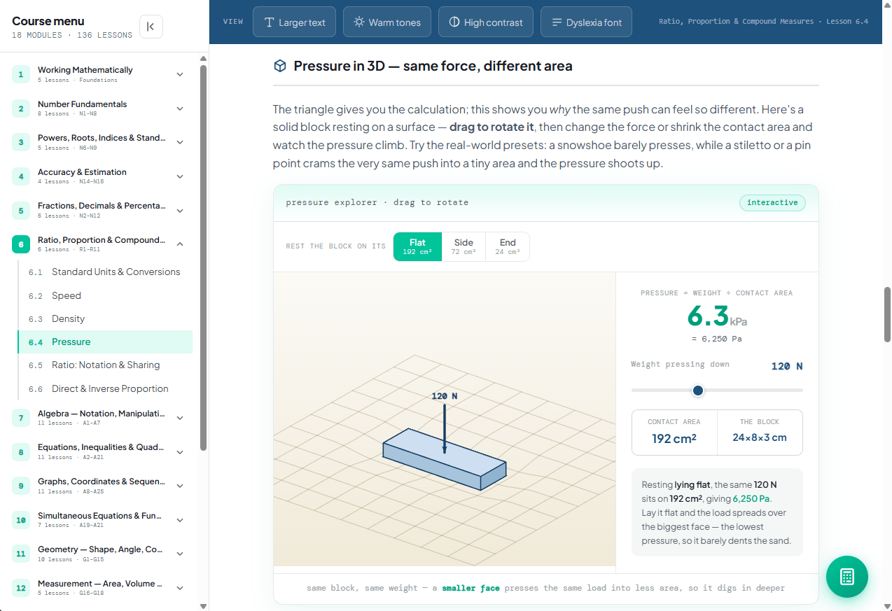 GCSE Maths interactive course dashboard — Career Smarter